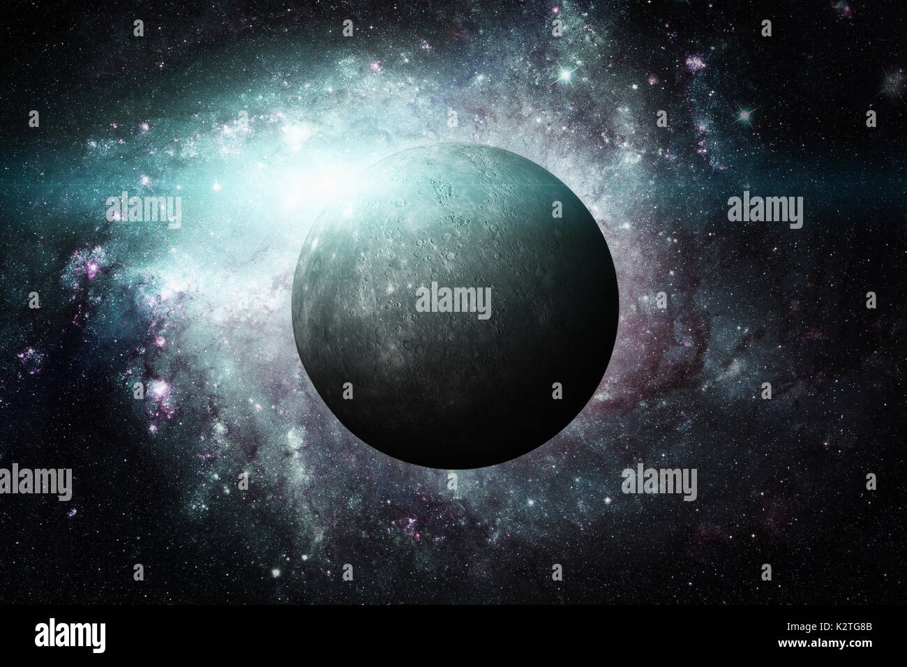 Il sistema solare - Mercurio. È la più piccola e più vicina al sole delle otto pianeti del sistema solare, con un periodo orbitale di circa 88 Terra d Foto Stock