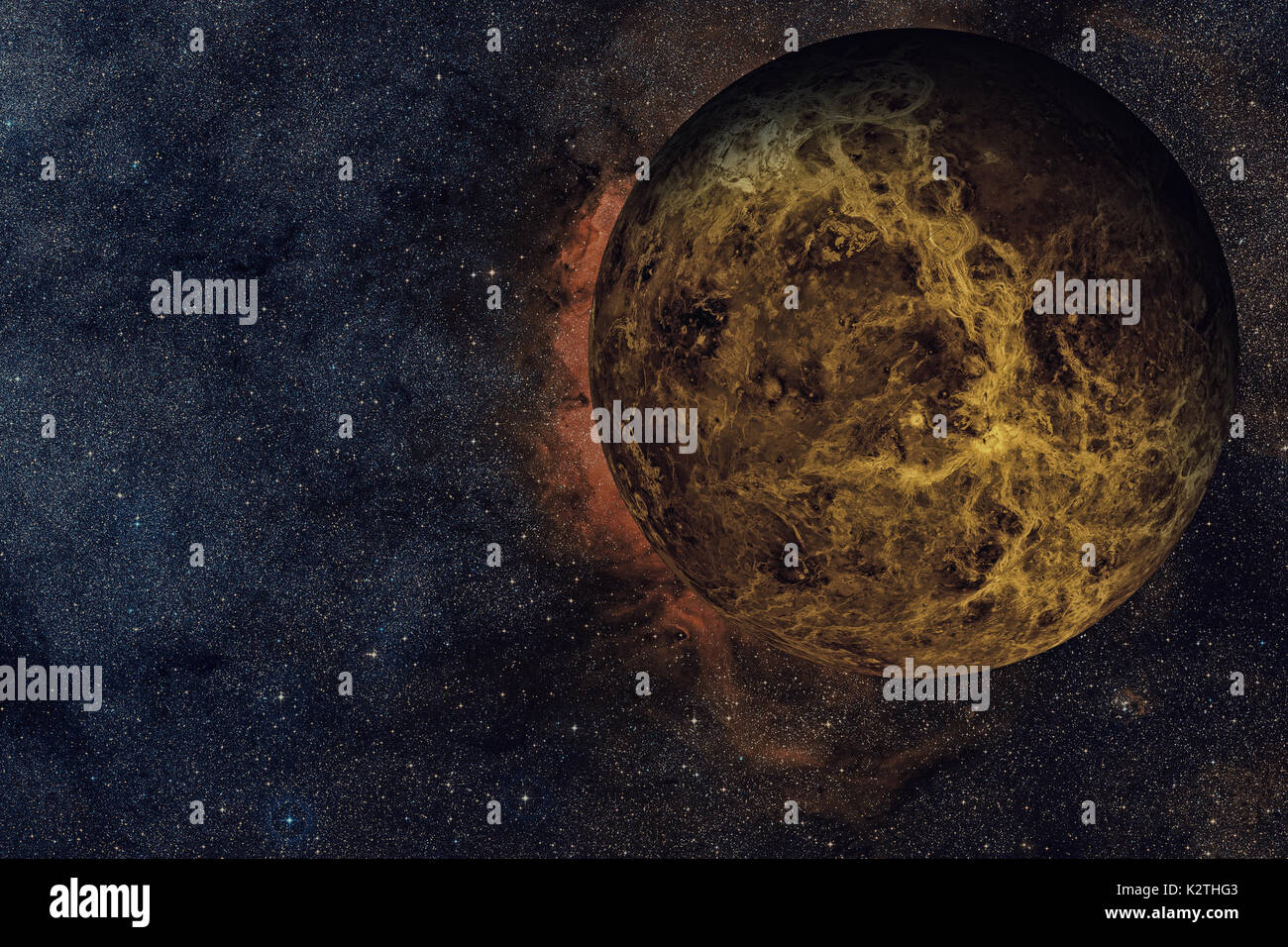 Il sistema solare - la Venere. È il secondo pianeta dal sole è un pianeta terrestre. Dopo che la Luna è il più luminoso oggetto naturale nella vicina Foto Stock