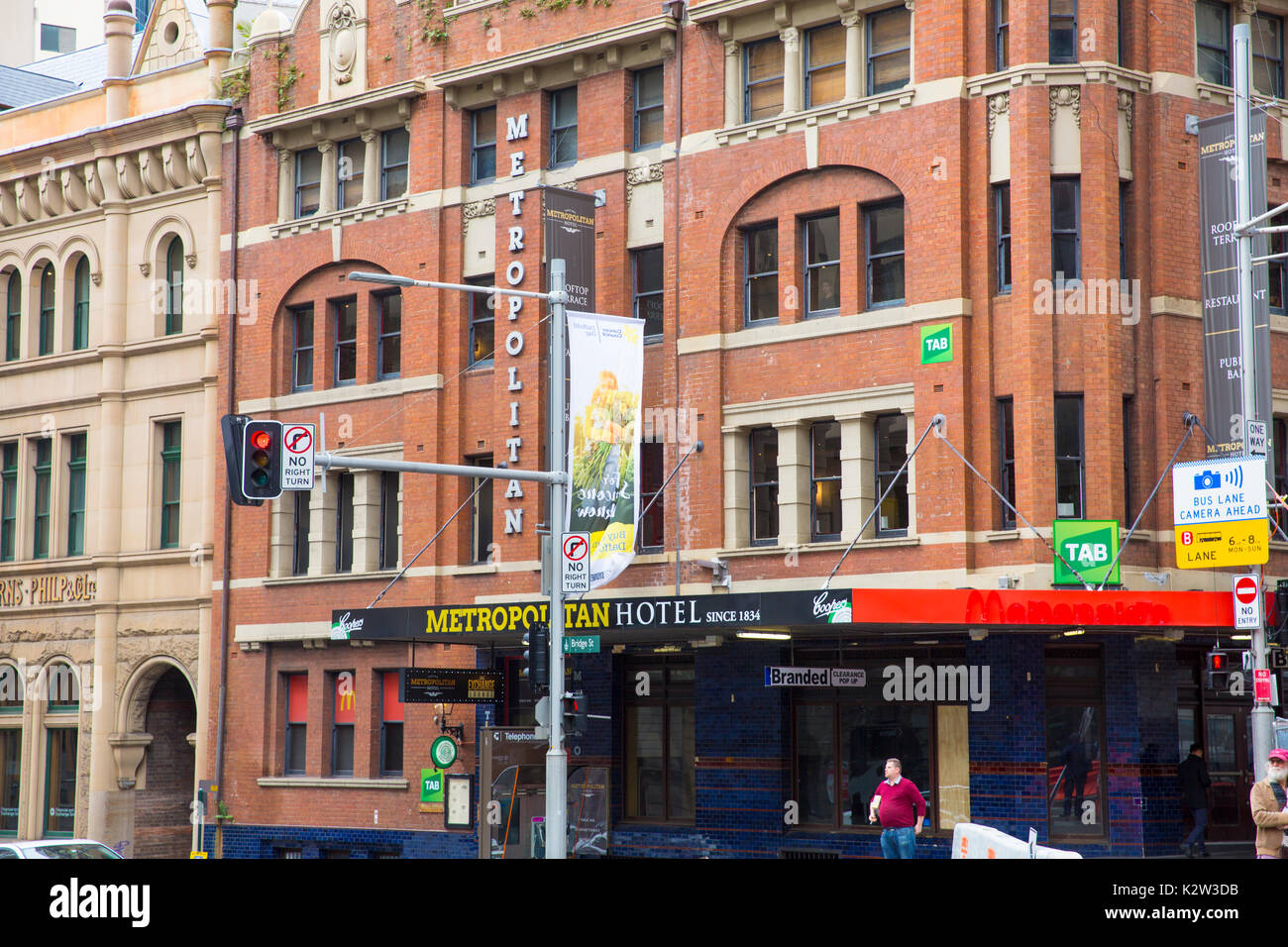 Metropolitan hotel nel centro di Sydney, Nuovo Galles del Sud, Australia Foto Stock