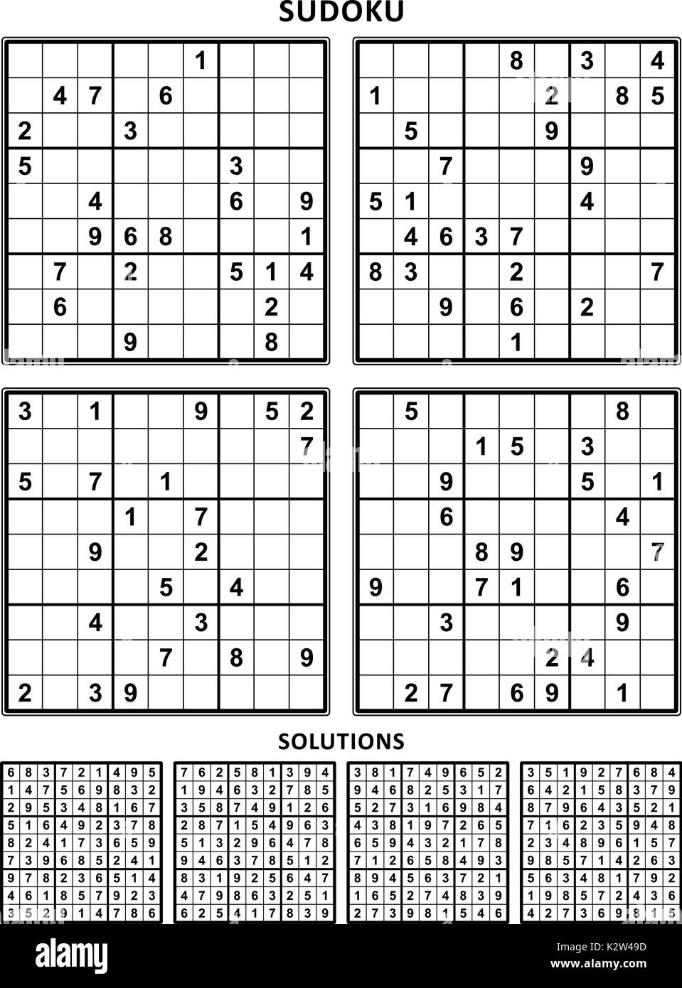 Puzzle di Sudoku non Solo per Anziani Grande Stampa: MEDIO Vol. 1