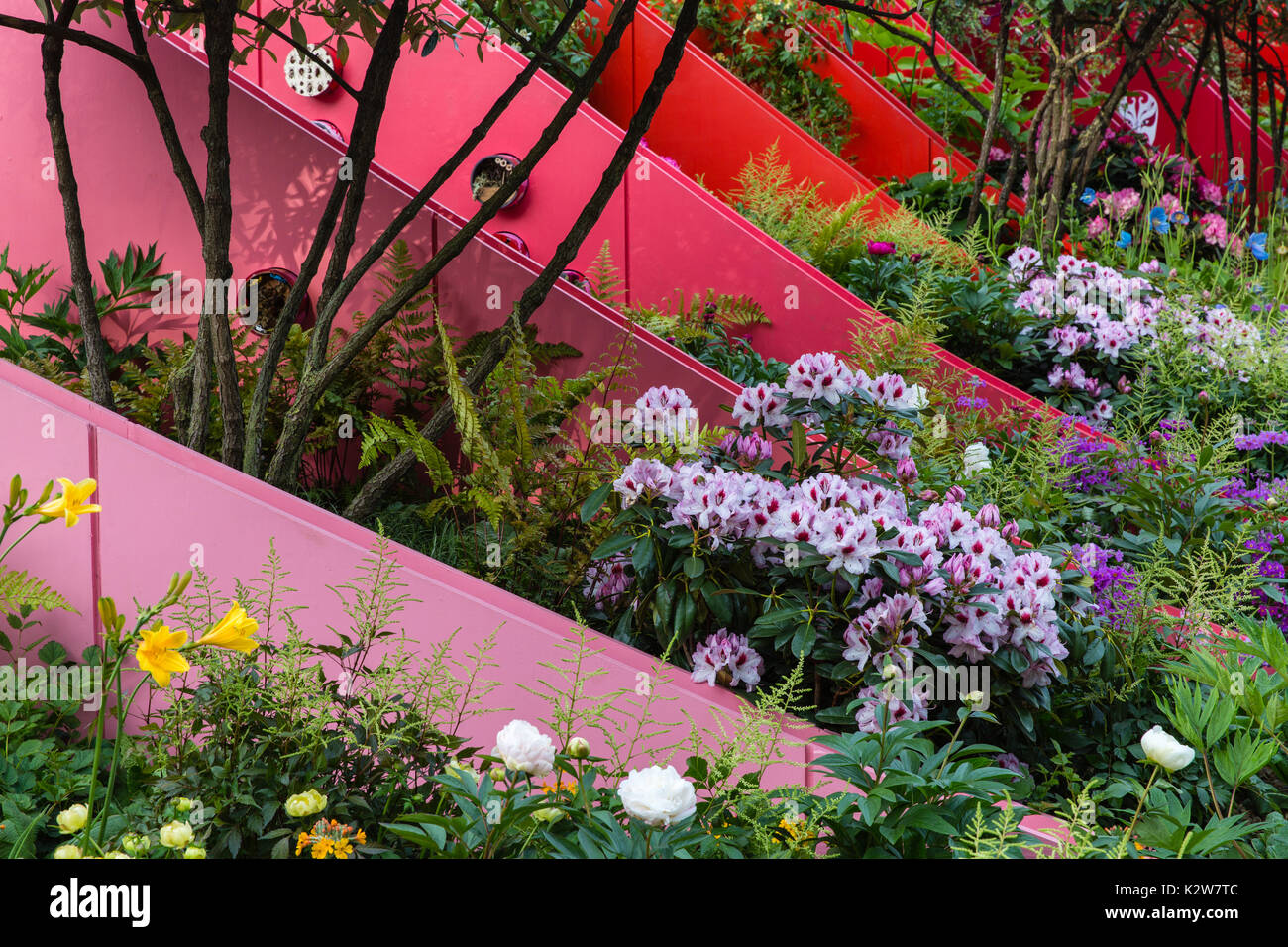Silk Road giardino, Chengdu, in Cina. I progettisti di Laurie Chetwood e Patrick Collins Foto Stock