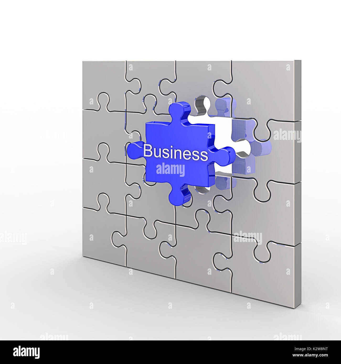 Puzzle di Business sfondo grafico 3D rendering Foto Stock