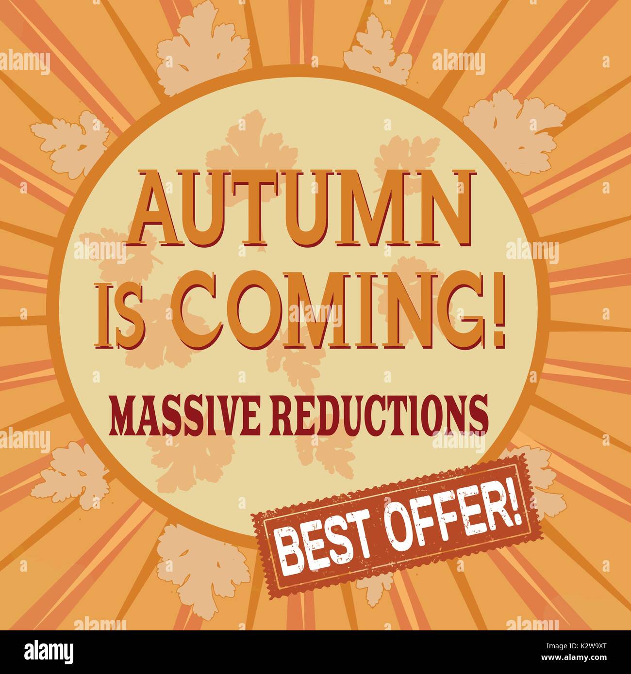 L'autunno è venuta, massicce riduzioni poster concept design, illustrazione vettoriale Illustrazione Vettoriale