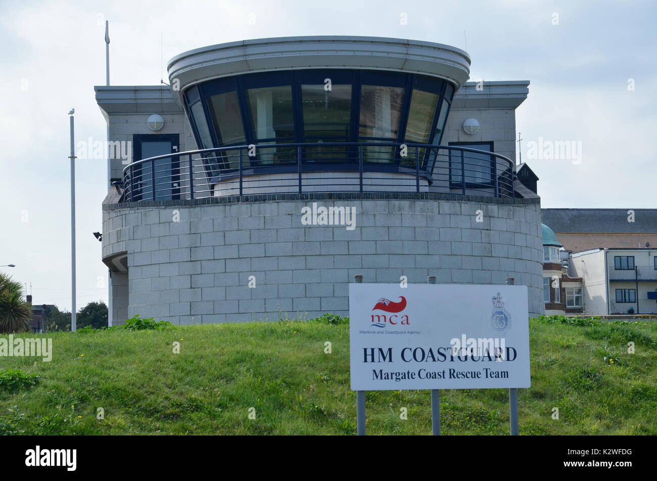 La Guardia Costiera lookout edificio a Margate nel Kent Foto Stock