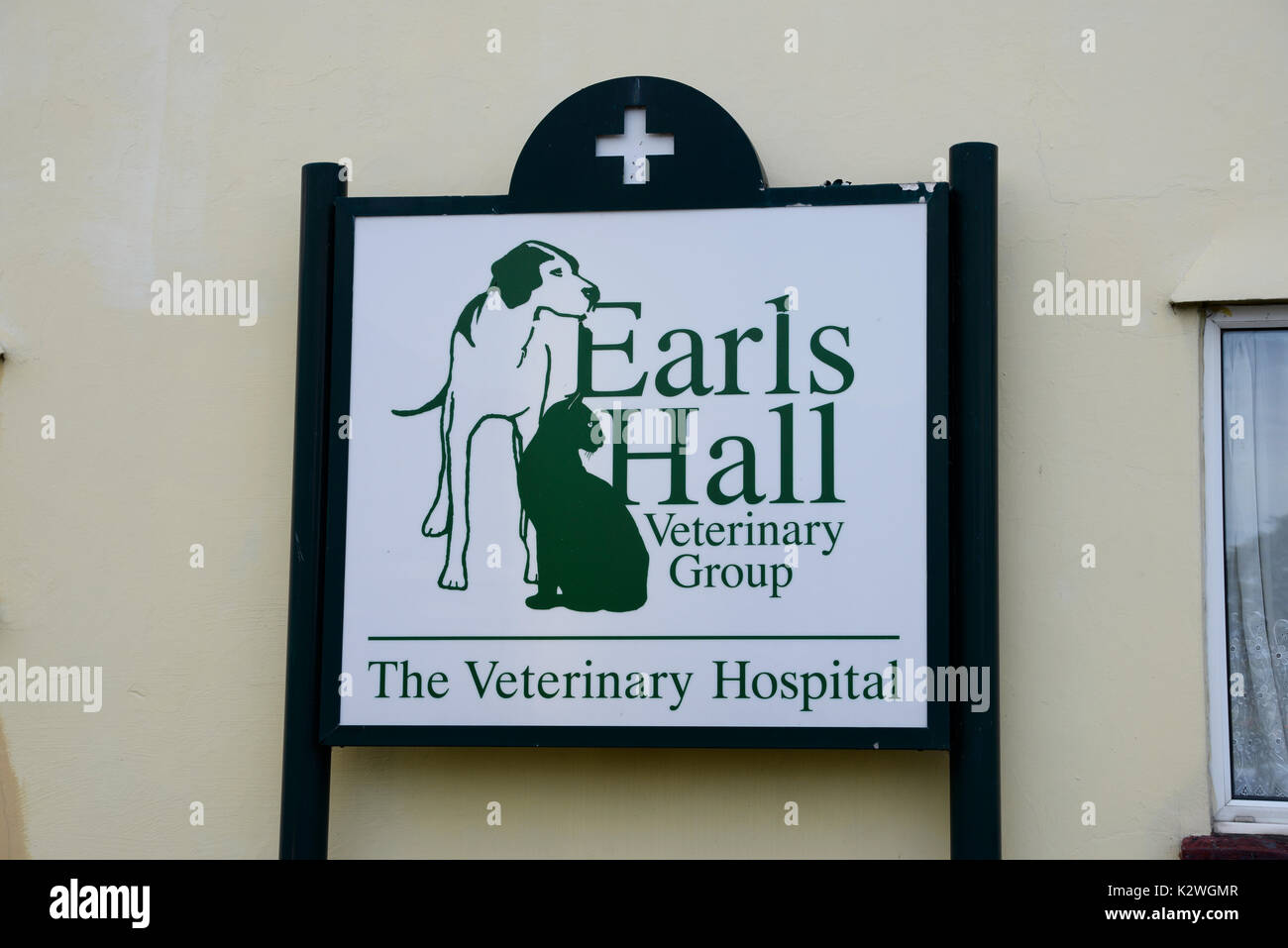 Ospedale veterinario Earls Hall Veterinary Group a Westcliff on Sea, Southend, Essex. Vet. Veterinari Foto Stock