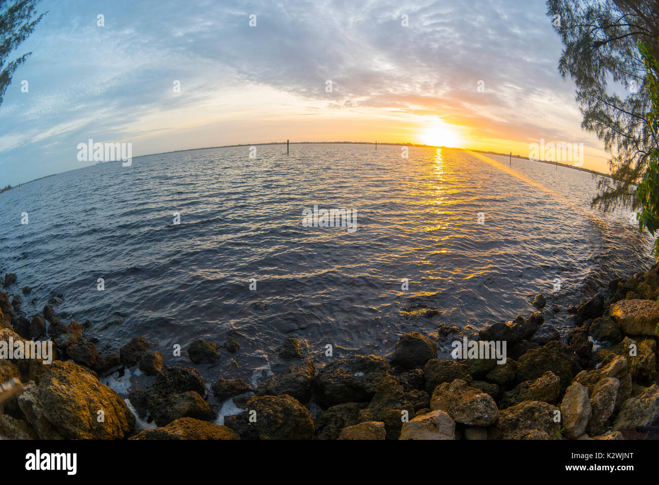 Alba da Jaycee Park, Cape Coral FL, Foto Stock
