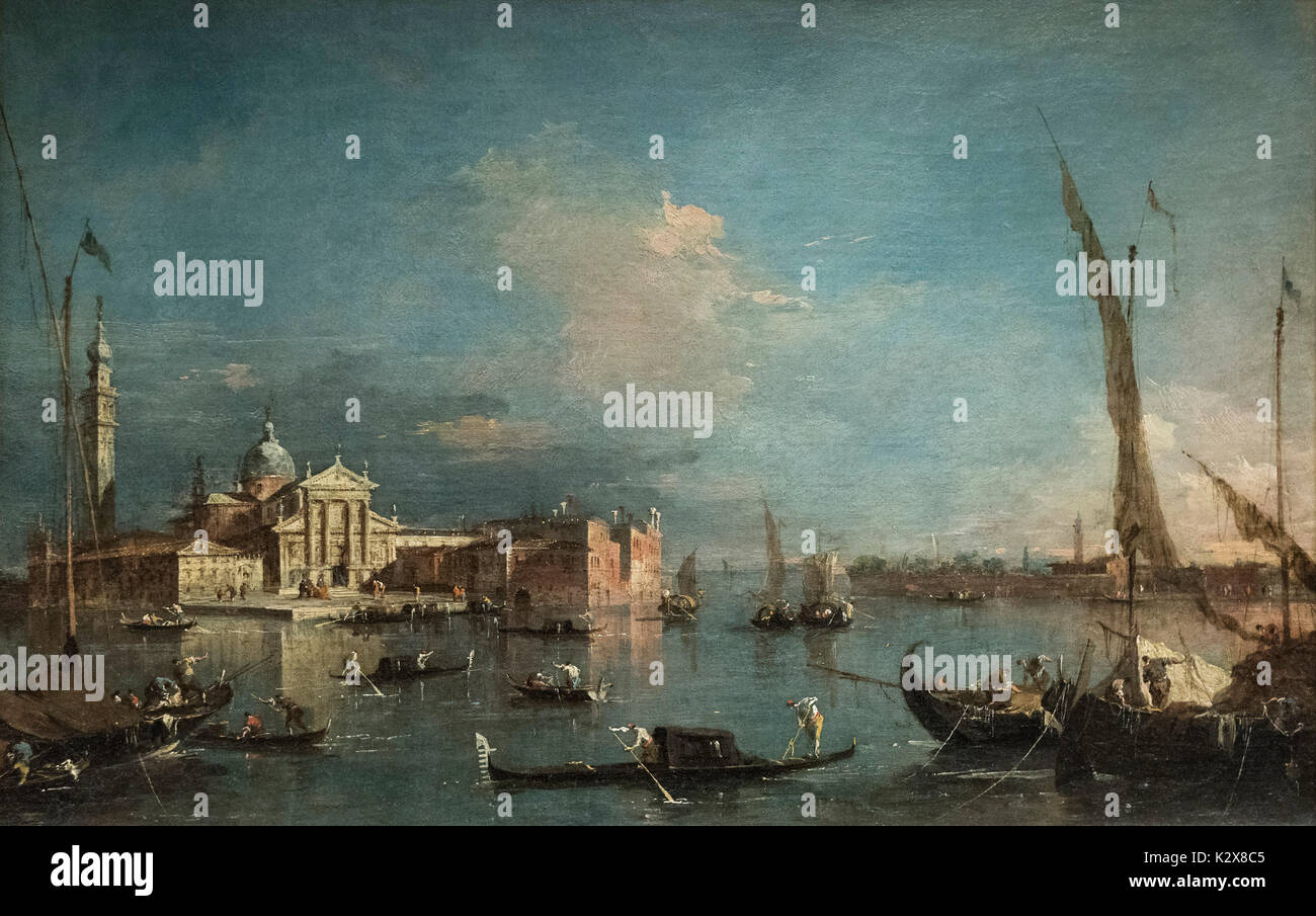 Francesco Guardi (1712-1793), Venezia, San Giorgio Maggiore e la Giudecca, ca. 1770s. Foto Stock