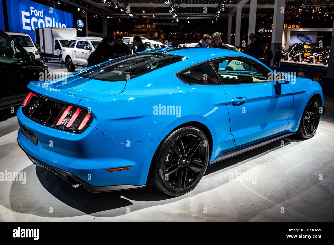 Bruxelles - Jan 19, 2017: Ford Mustang auto sportiva sul display al Motor Show di Bruxelles. Foto Stock