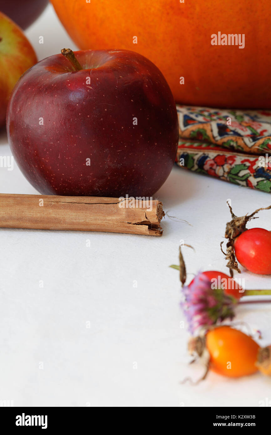 Ancora la vita di cibi autunnali Foto Stock