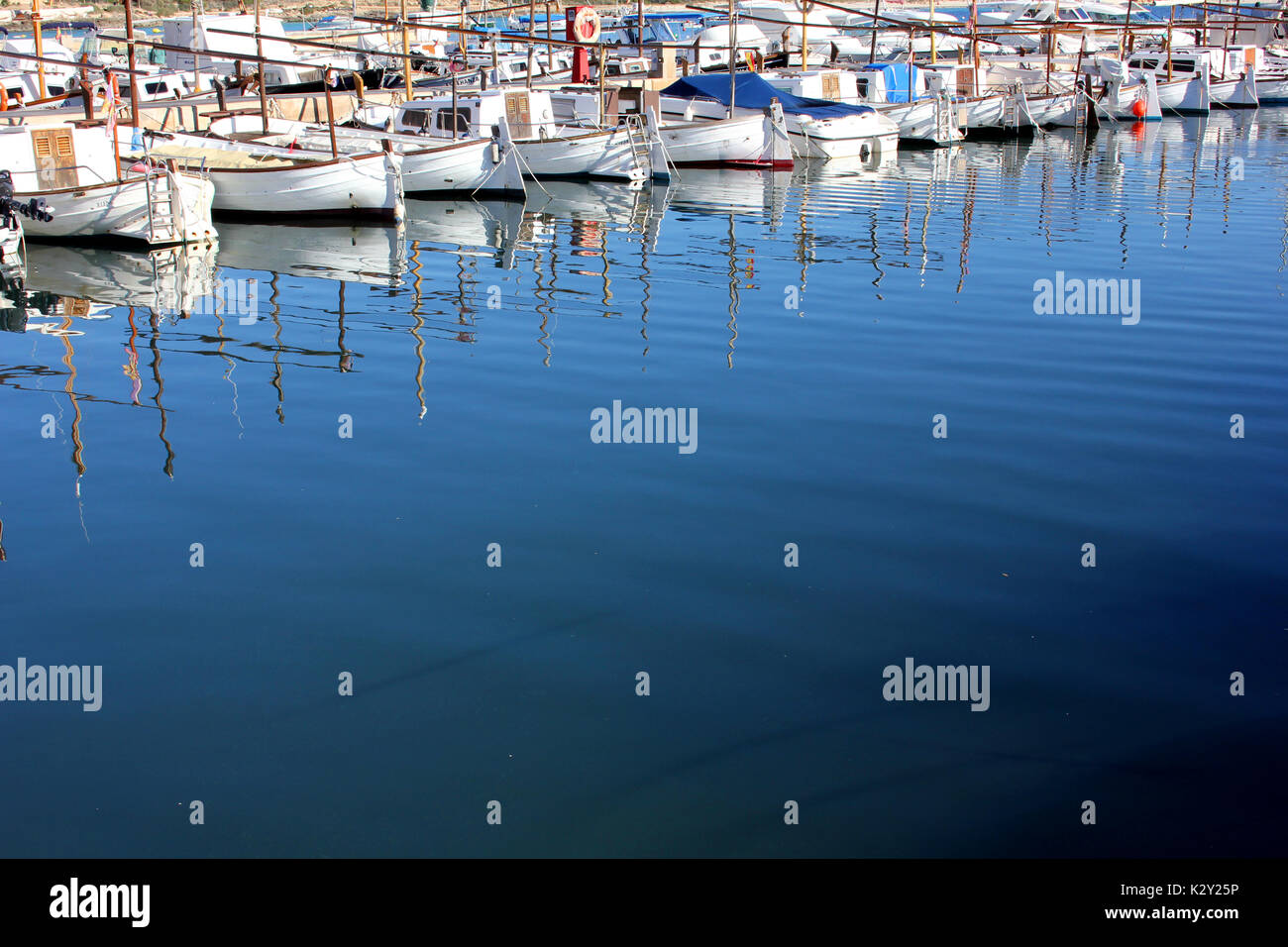Dal Porto di Colonia de Sant Jordi, Baleares, Mallorca Foto Stock