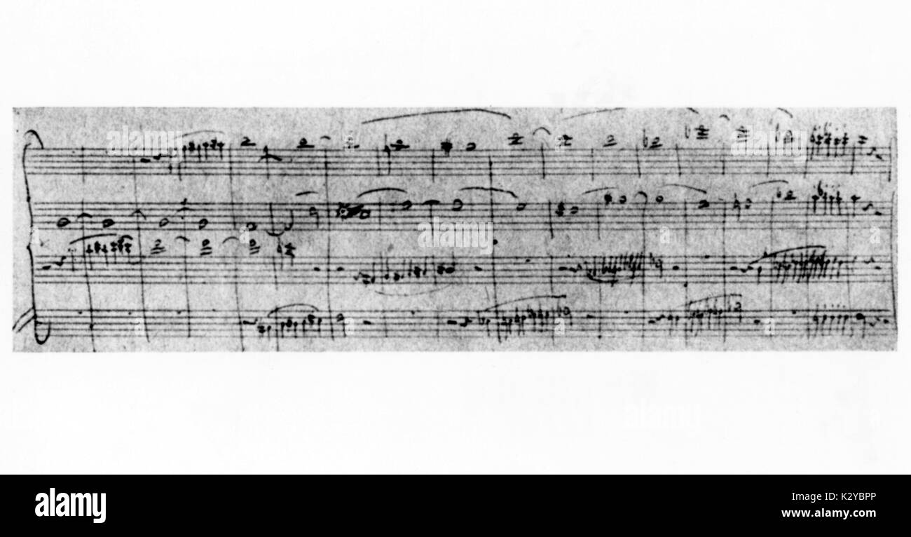 Mozart "Haydn Quartetti" (Mozart del 6 quartetti dedicato a Haydn) K387-1782 compositore austriaco,1756-1791 Foto Stock