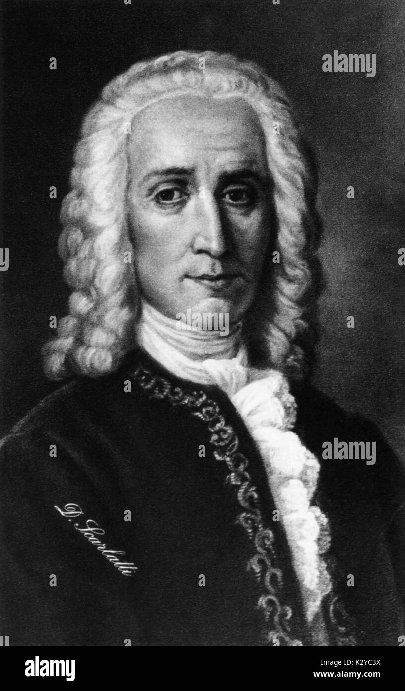 Domenico Scarlatti ritratto. Clavicembalista e compositore 1685-1757 Foto Stock