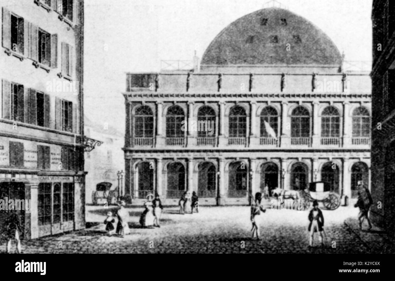 Parigi - teatro italiano - Salle Ventadour, c.1830s Foto Stock