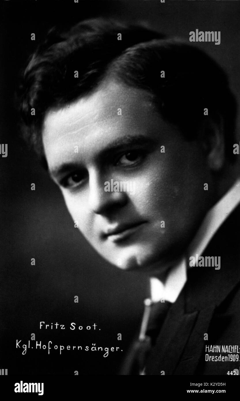Fritz fuliggine tenore Tedesco, 1878-1965 Foto Stock