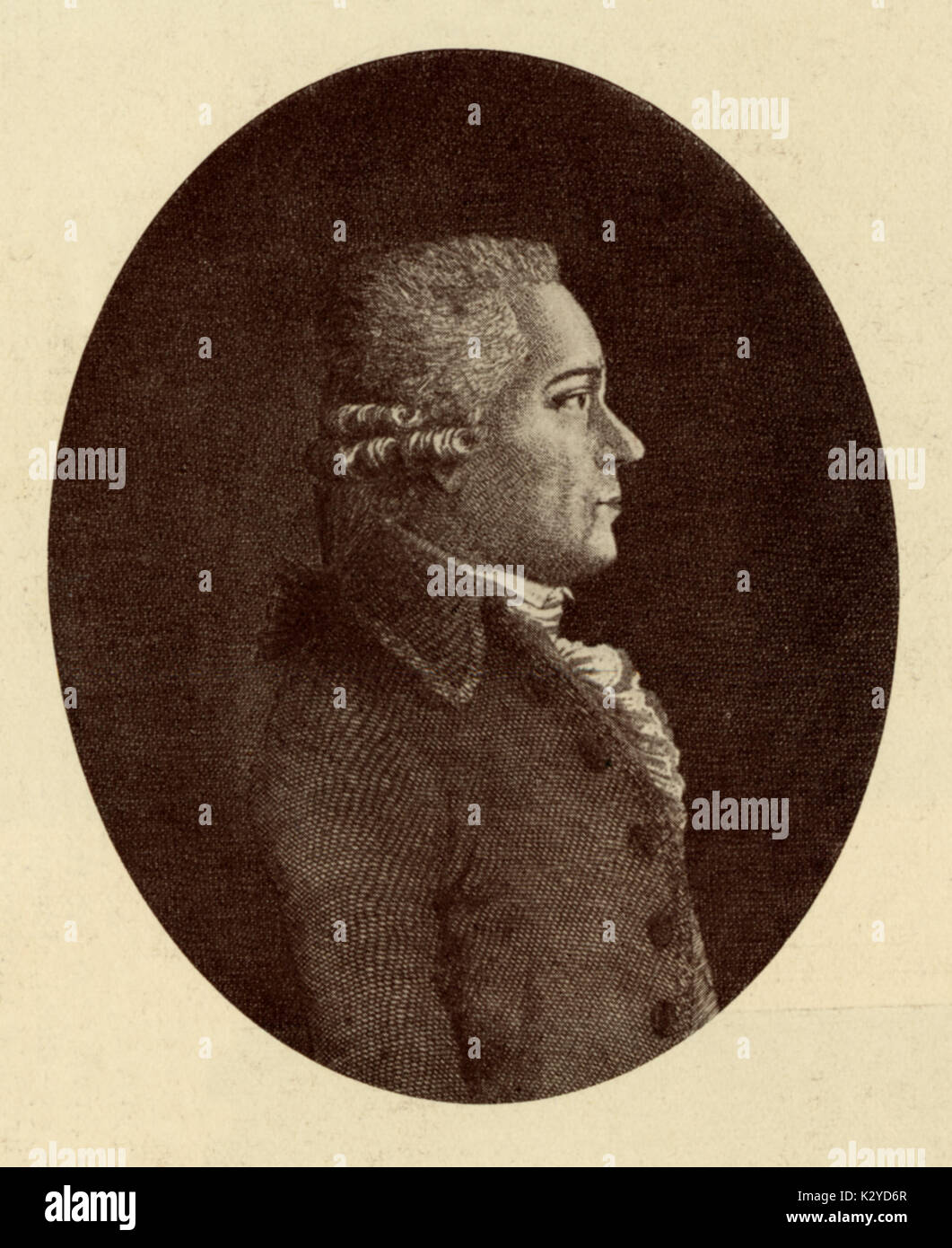 Carl Ditters von Dittersdorf. Violinista austriaco e compositore, 1739-1799. Incisione di C T Riedel Foto Stock