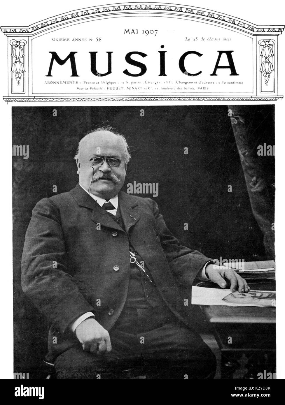Charles Lecocq sul coperchio di 'M"musica", 1907. Il compositore francese, 1832-1918. Foto Stock