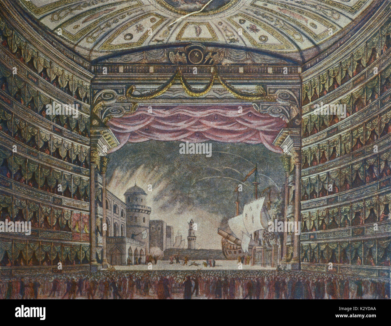 Milano - La scala interna, 1819 Foto Stock