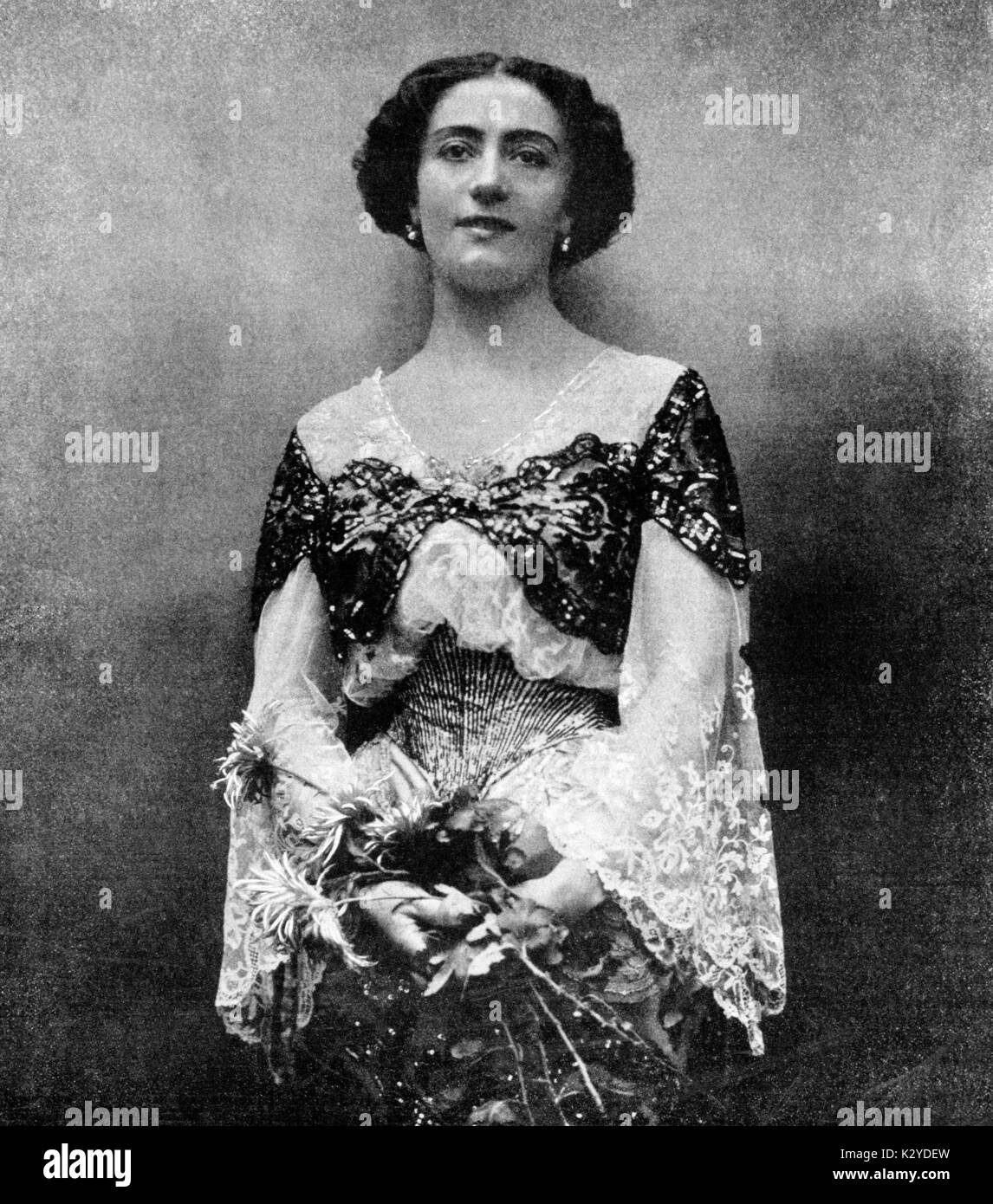 Gemma Bellincioni - Ritratto di Soprano Italiano, 1864-1950. Ha creato il ruolo di Santuzza in Mascagni la Cavalleria Rusticana. Foto Stock