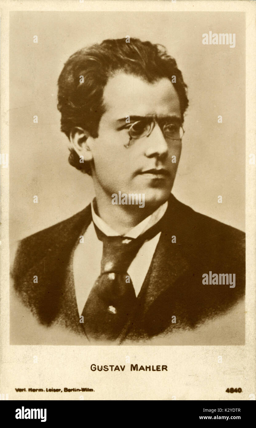 Gustav Mahler ritratto come un uomo giovane. Il compositore austriaco, 1860-1911 Foto Stock