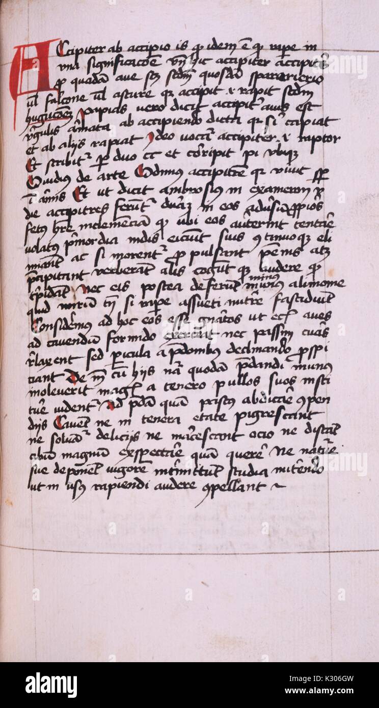 Manoscritto illuminato da 'Expositiones Evangeliarum et Epistolurum annuo' dal XVI secolo, 1500. Foto Stock