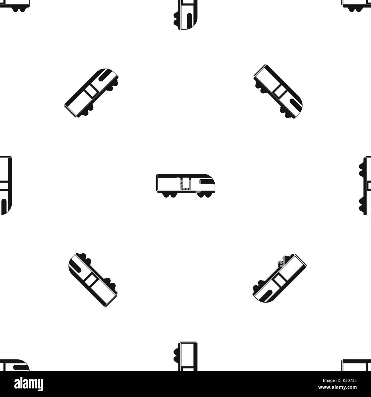 Swiss treno di montagna di pattern nero senza giunture Illustrazione Vettoriale