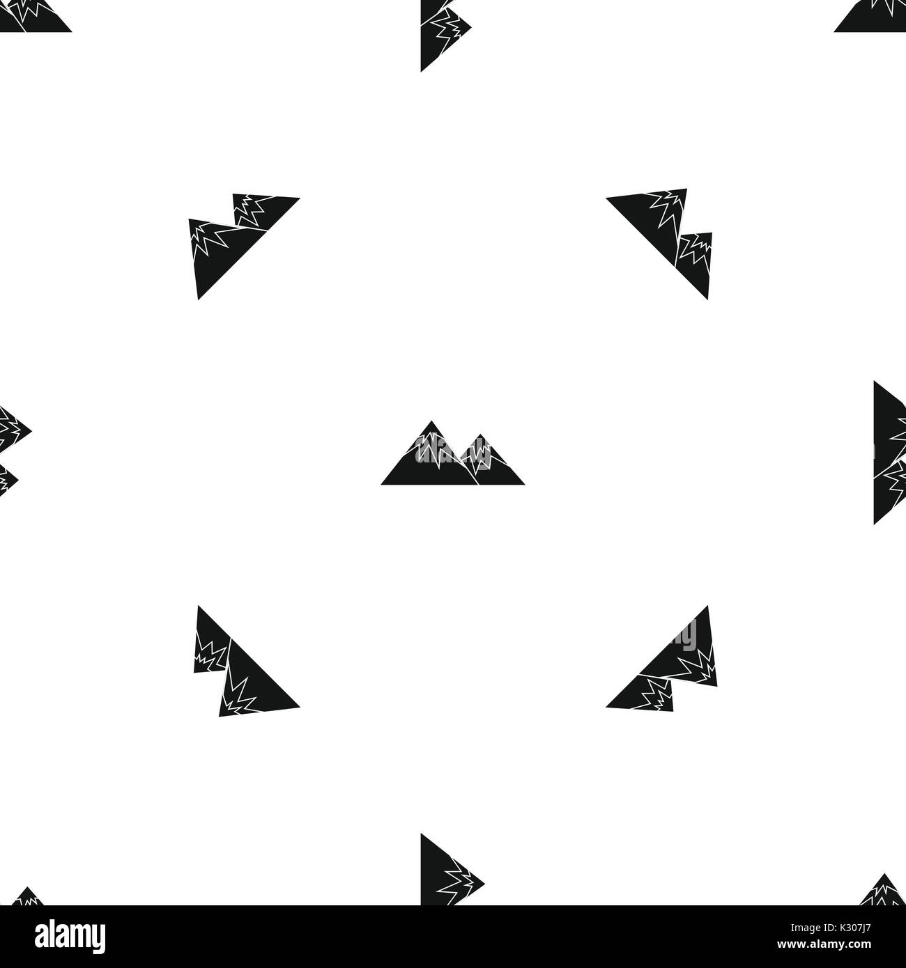 Alpi svizzere modello nero senza giunture Illustrazione Vettoriale
