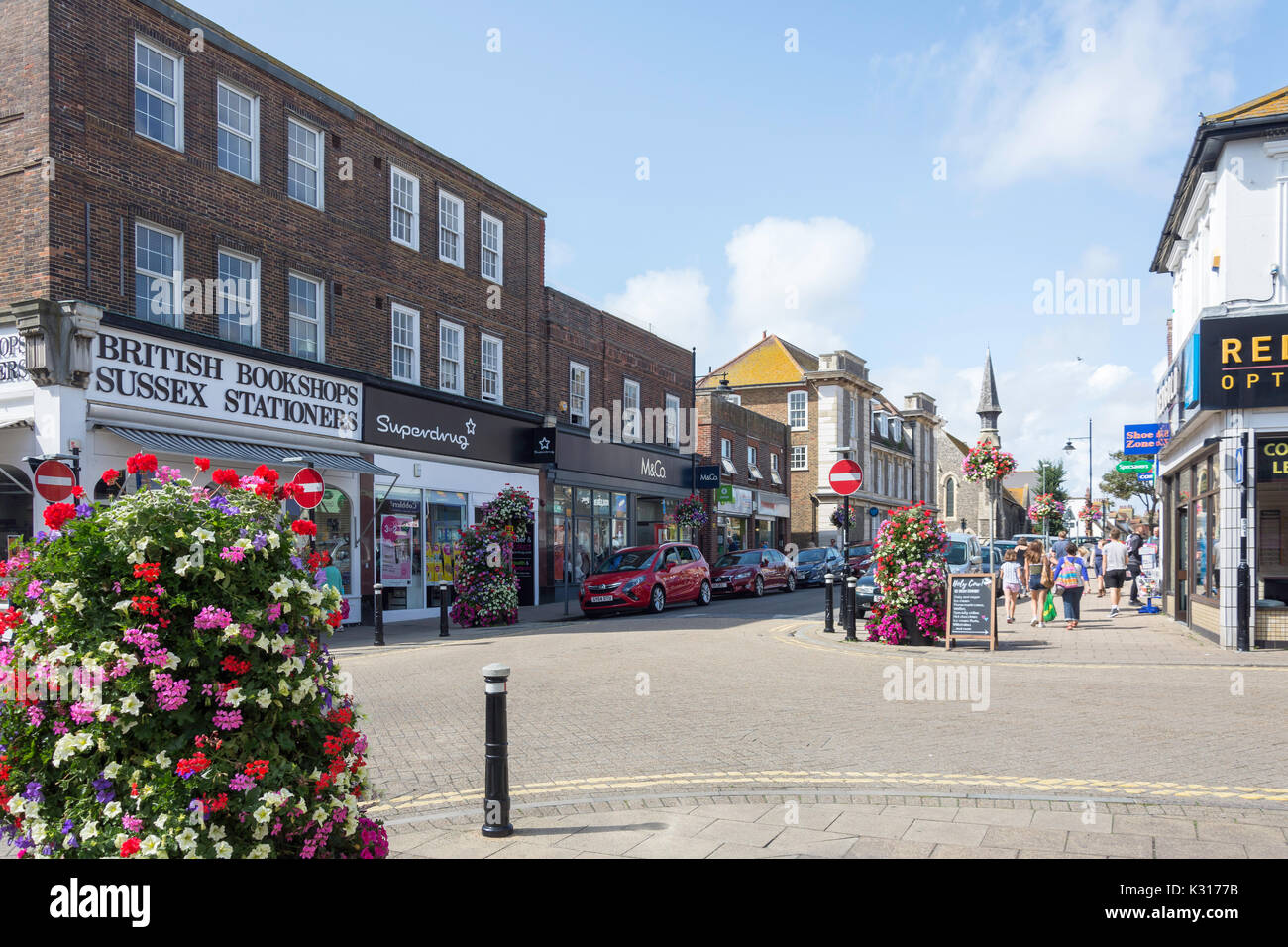 Broad Street, Seaford, East Sussex, England, Regno Unito Foto Stock