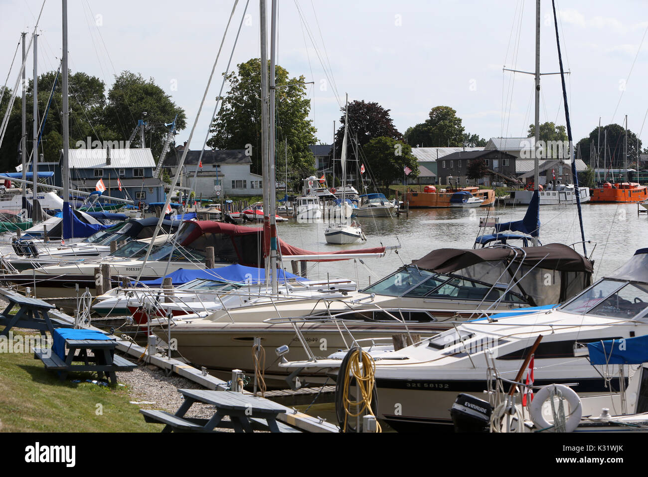 Barche di Port Stanley Ontario Canada Foto Stock
