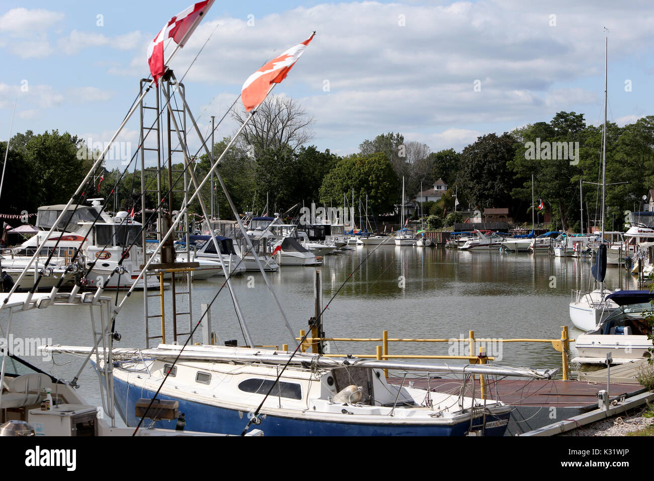 Barche di Port Stanley Ontario Canada Foto Stock