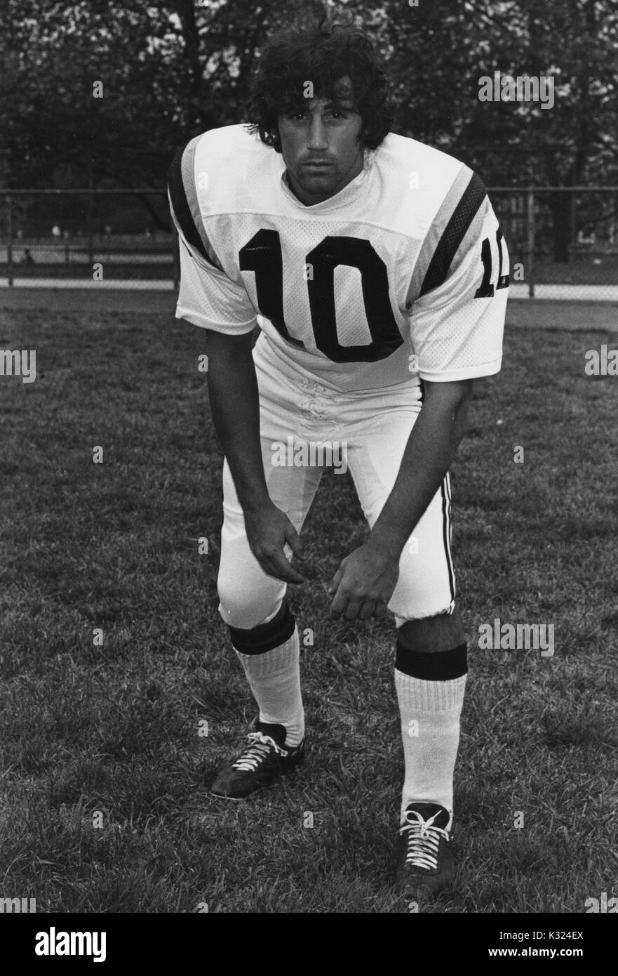Johns Hopkins University giocatore di football Rick Kramer, 1970. Foto Stock