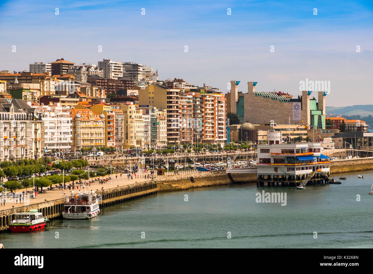 Paesaggio urbano. Vista panoramica di Santander, Mare cantabrico, Cantabria, Spagna, Europa Foto Stock