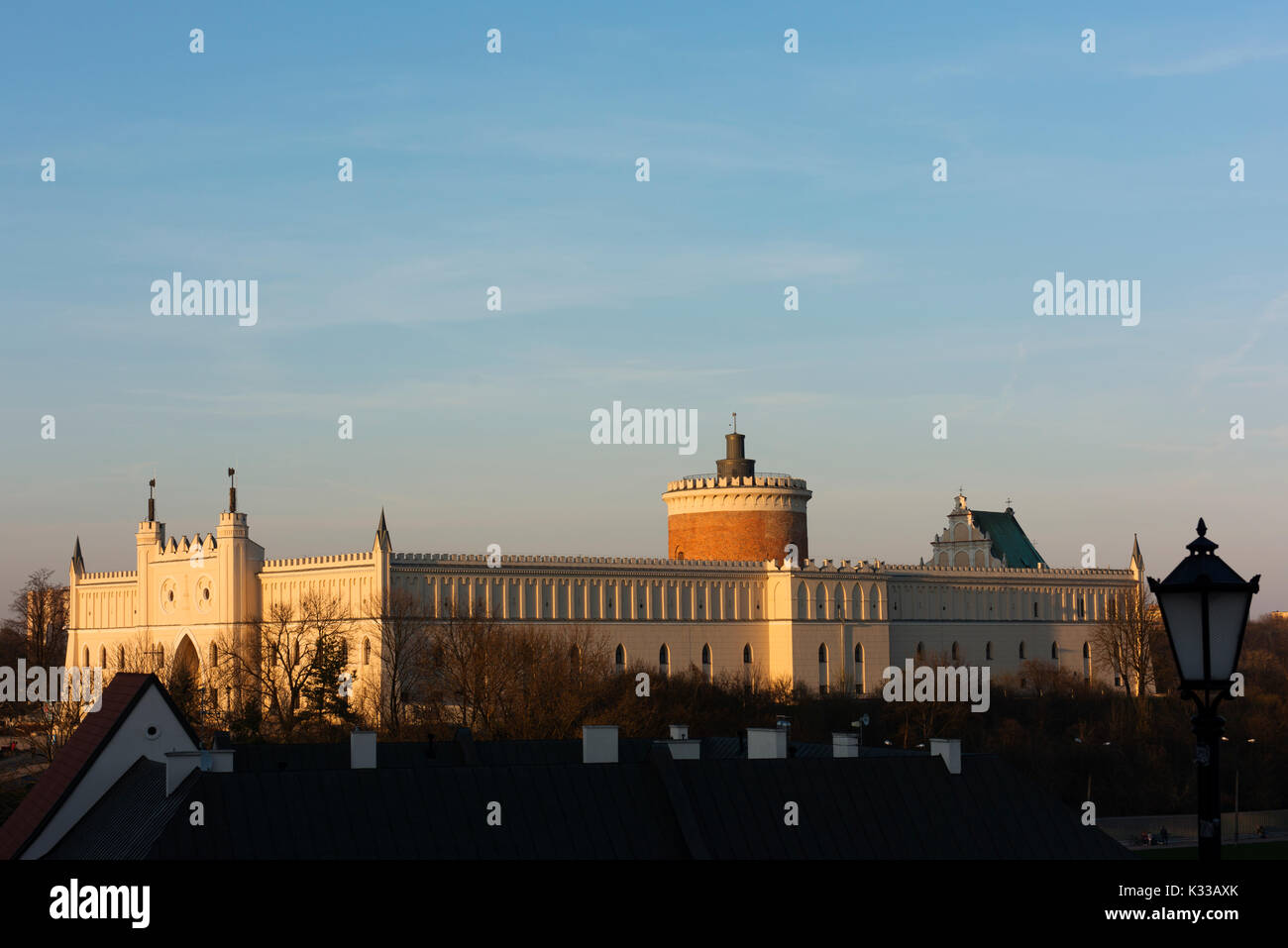 Lublin's Castle, l'ex residenza reale, nel tardo pomeriggio. Foto Stock