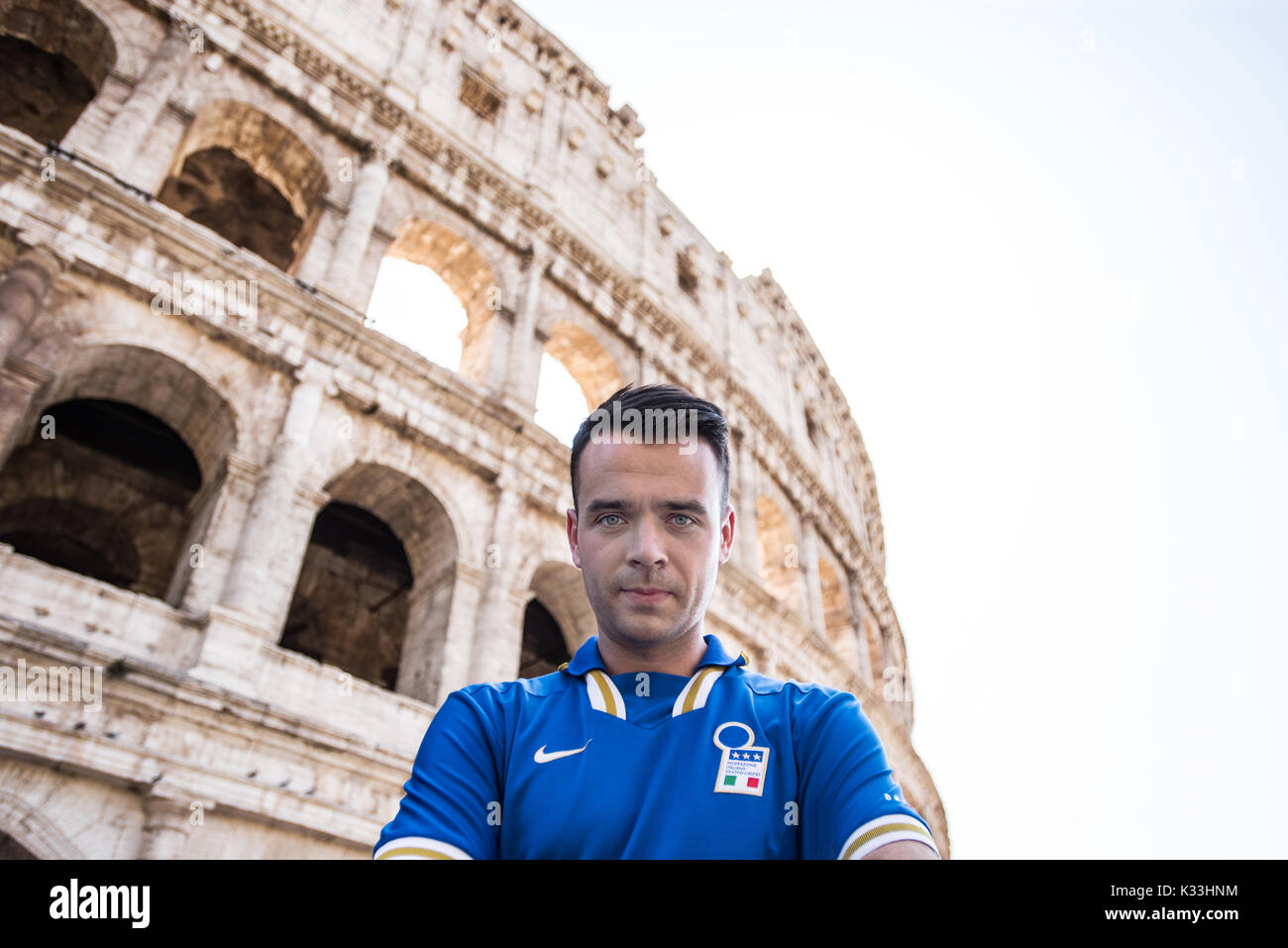 Italia Football Shirt Euro 96 Foto Stock