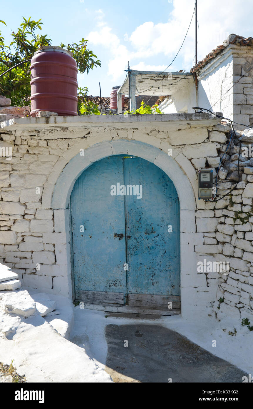 Vecchia città Queparo, Albania Foto Stock