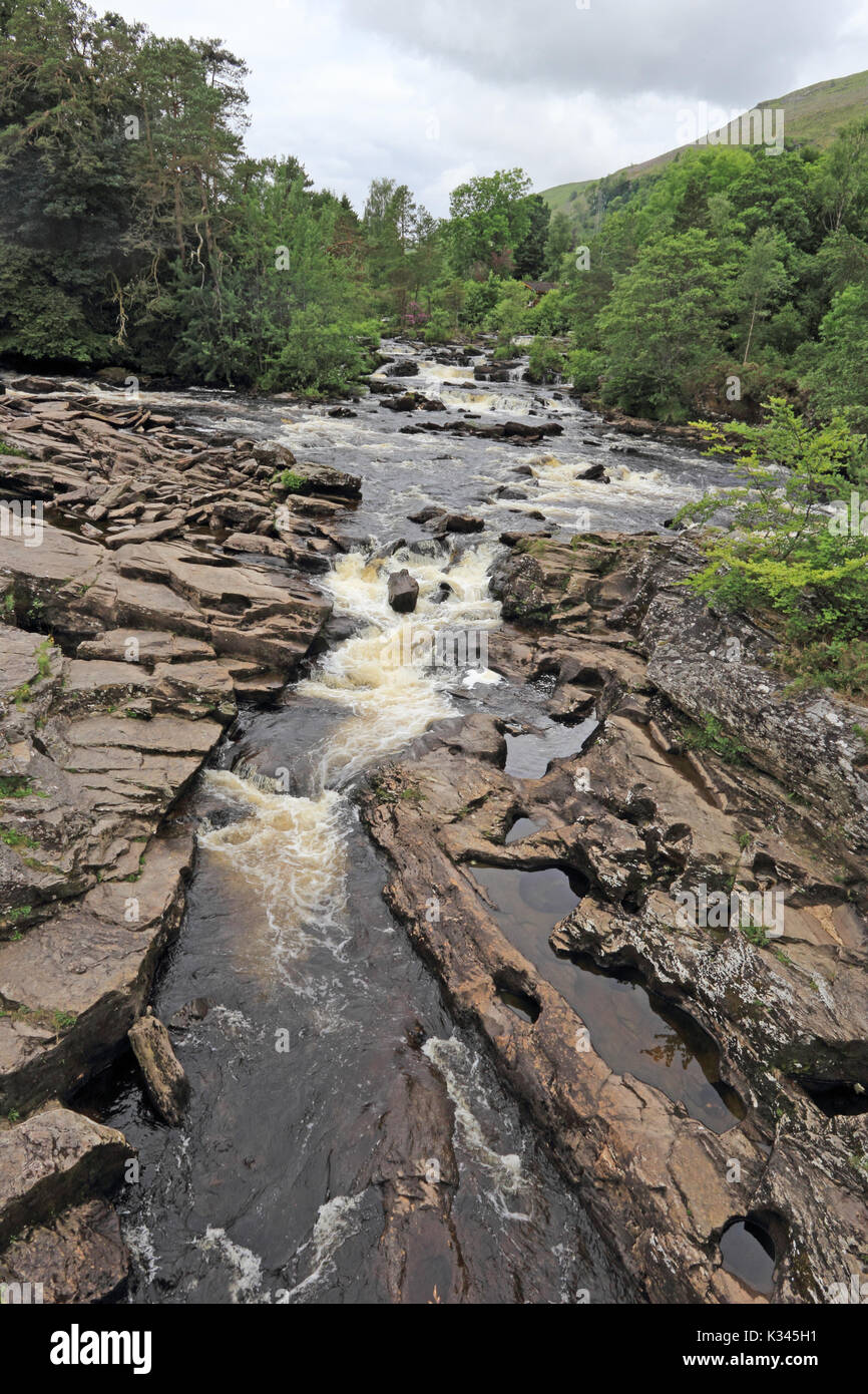 Falls of Dochart, Killin, Scozia Foto Stock