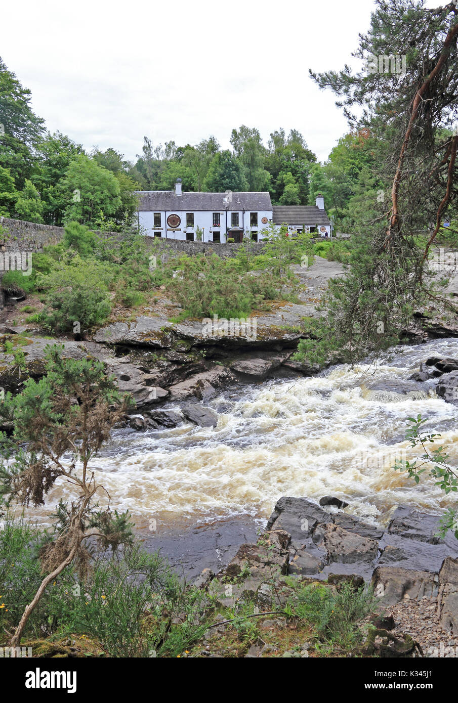 Falls of Dochart, Killin, Scozia Foto Stock