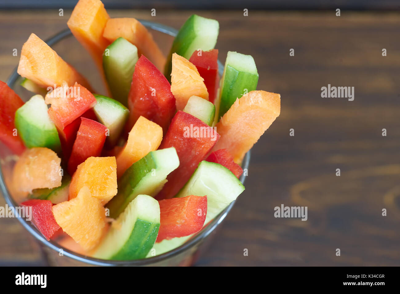 Una sana bastoncini di verdure Foto Stock