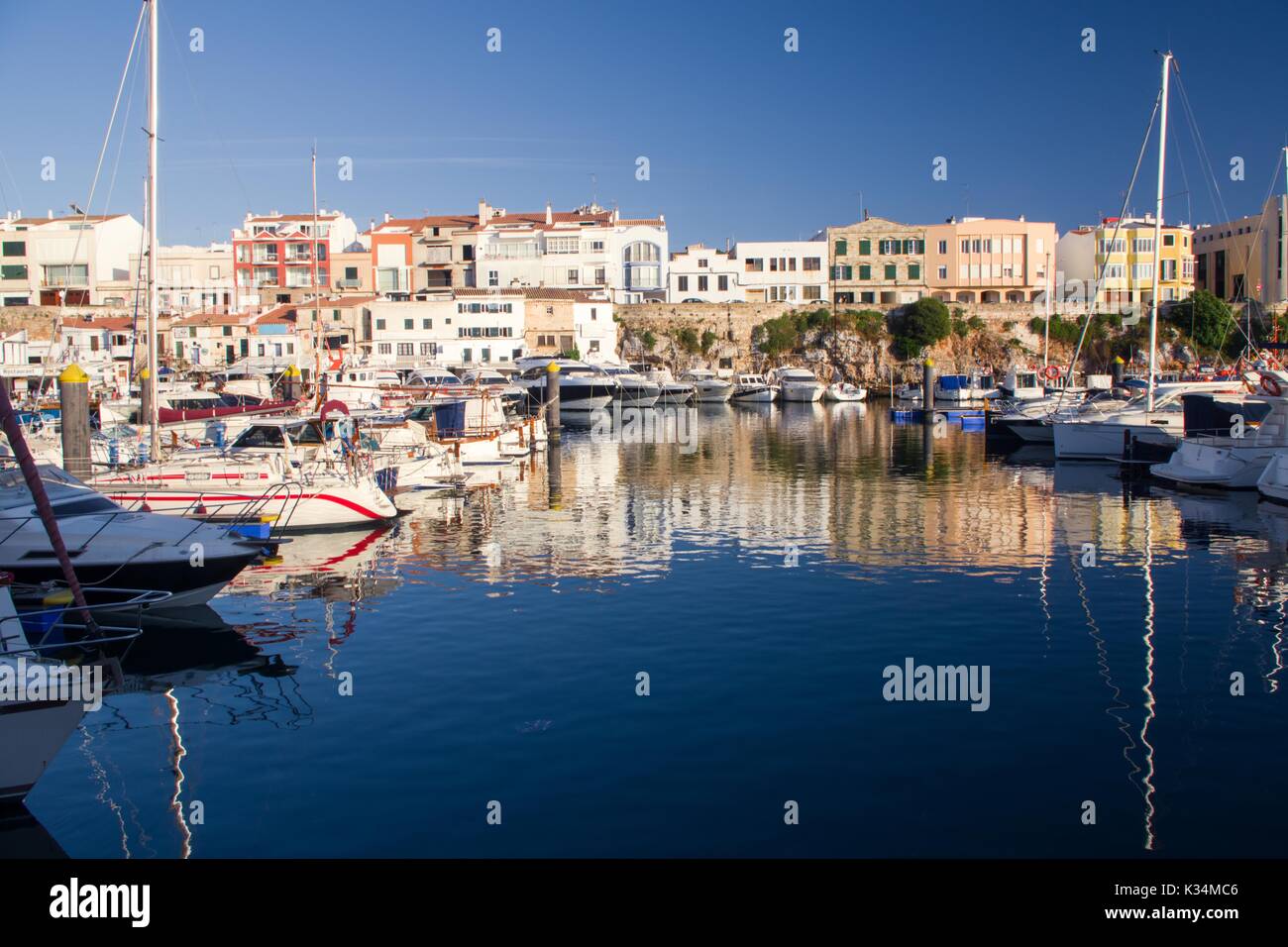 Ciuatadella marina, Menorca, Spagna Foto Stock