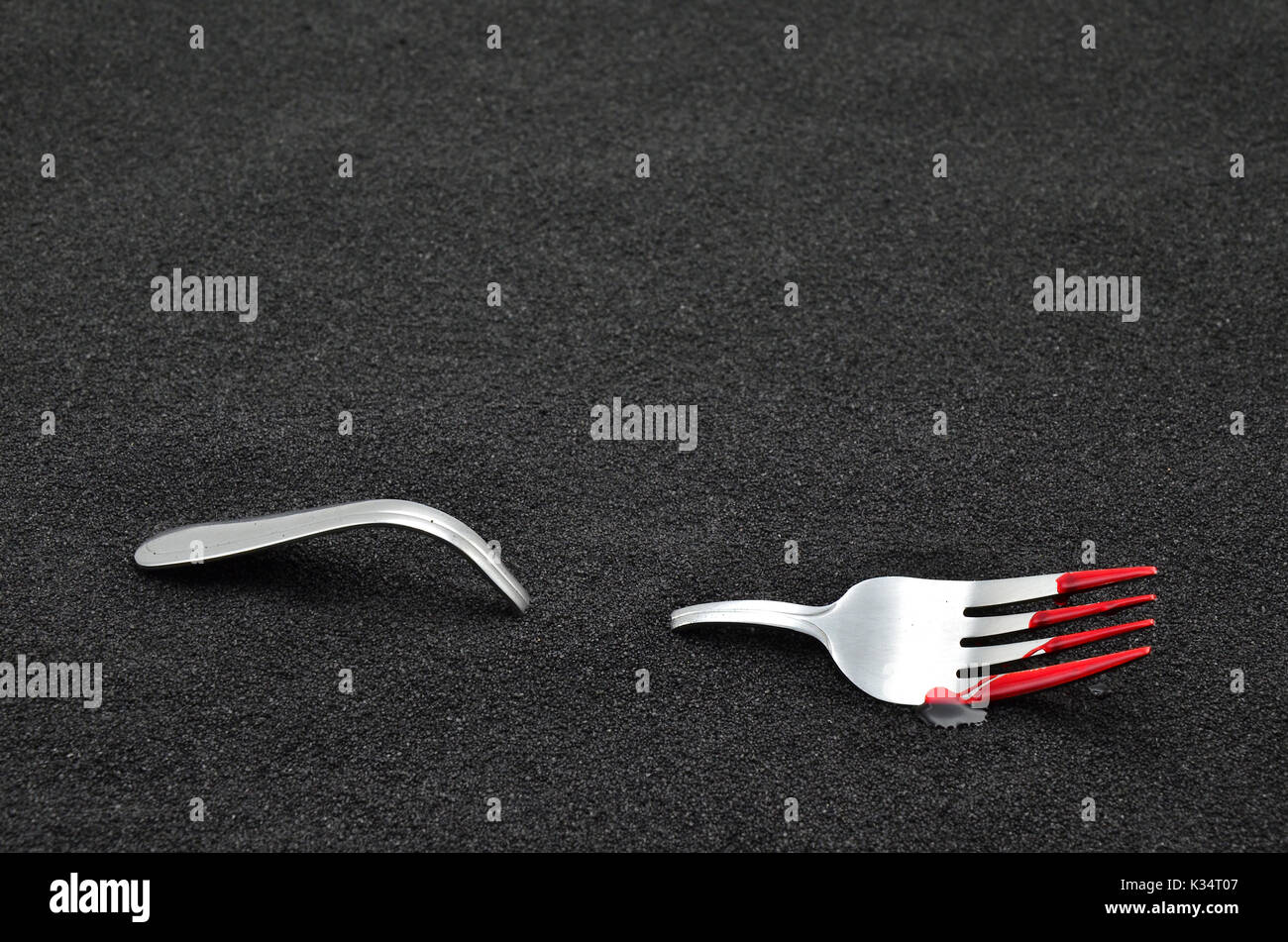 La forcella con il sangue Foto Stock
