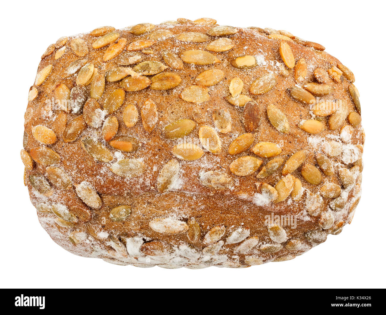 Percorso di pane isolato vista superiore Foto Stock