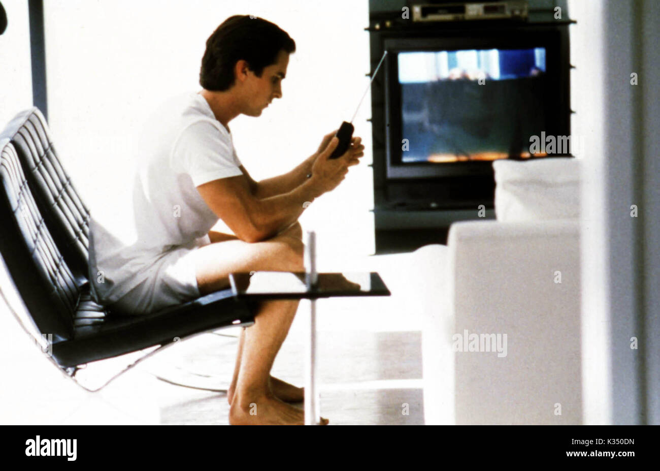 AMERICAN PSYCHO Christian Bale come Patrick Bateman American Psycho data: 2000 Foto Stock