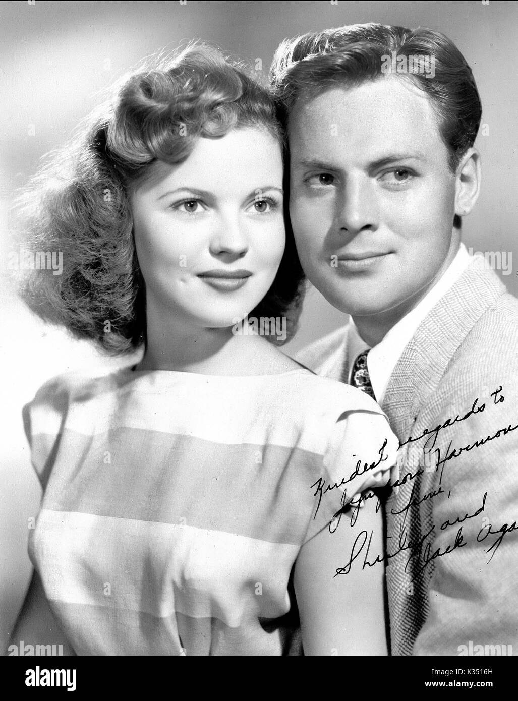 SHIRLEY TEMPLE, John AGAR Foto Stock