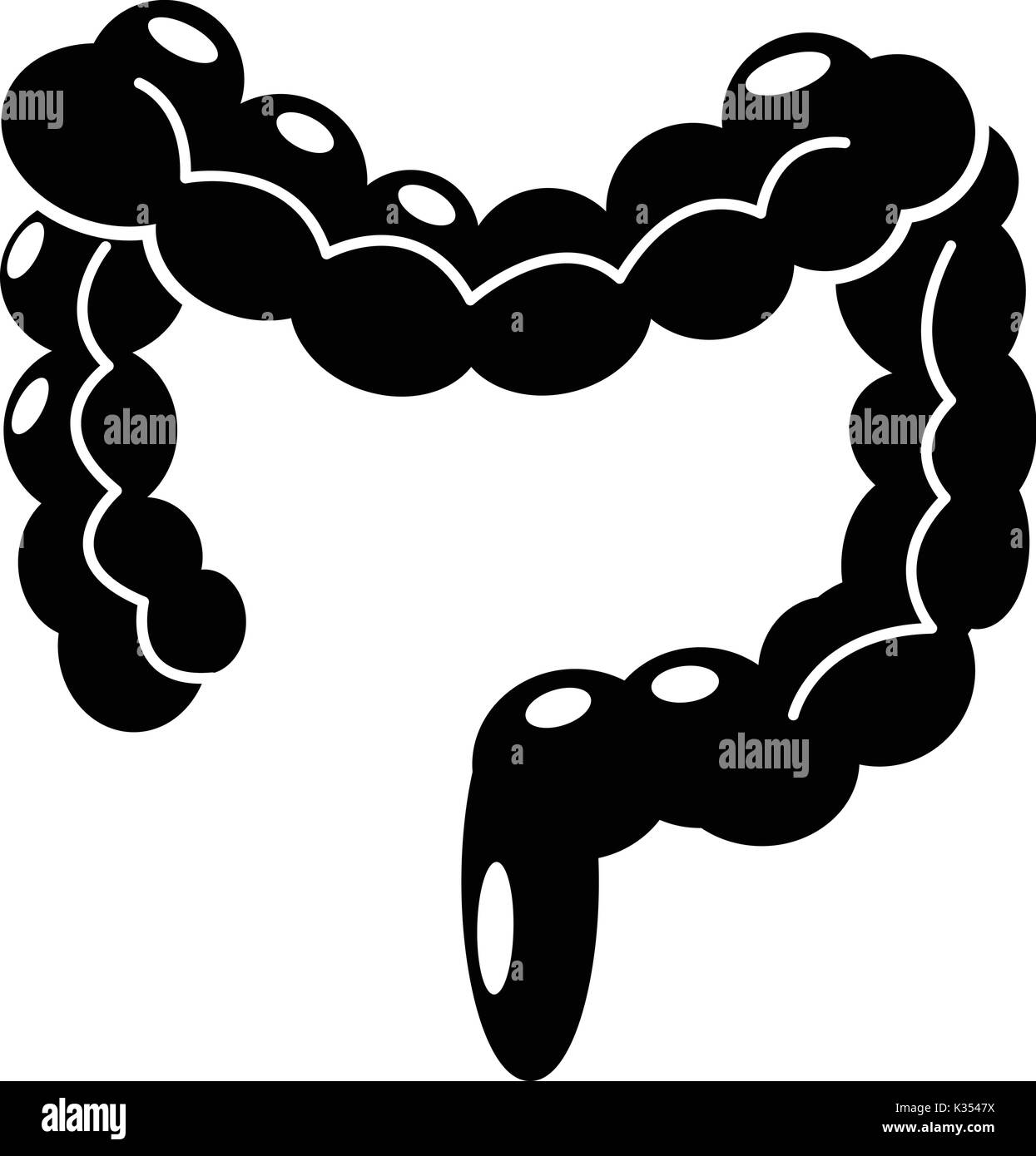 Uomo di grande intestino , icona di stile semplice Illustrazione Vettoriale