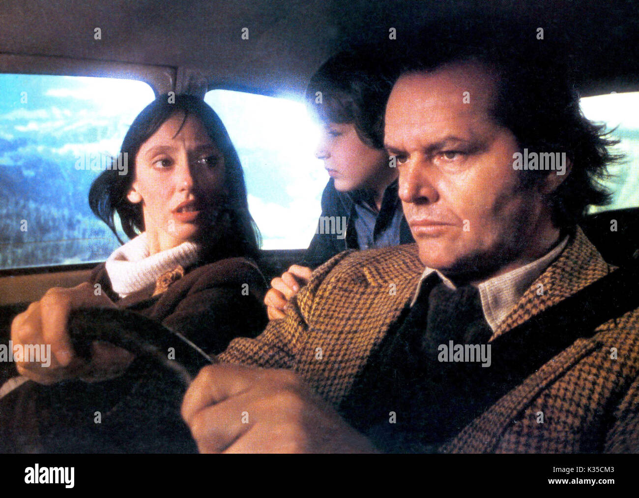 Foto deve essere accreditato ©Alpha premere 013 (1980) Shelley Duvall come Wendy Torrance, Danny Lloyd come Danny Torrance e Jack Nicholson come Jack Torrance nel film La splendente. Foto Stock