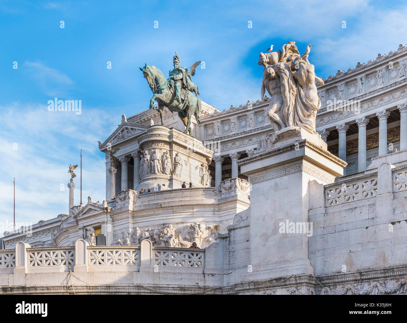 Altare della Patria, monumento nazionale a Vittorio Emanuele II, Foto Stock