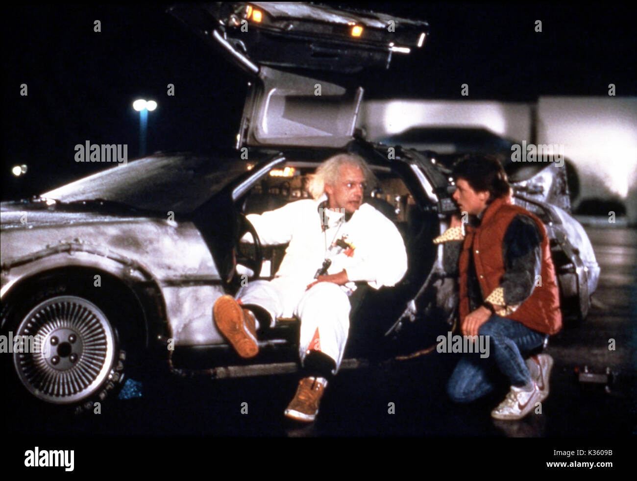 Ritorno al futuro CHRISTOPHER LLOYD, Michael J FOX data: 1985 Foto Stock