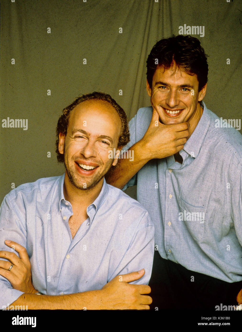 L-R, ERIC FELLNER, TIM BEVAN produttori Working Title films Foto Stock