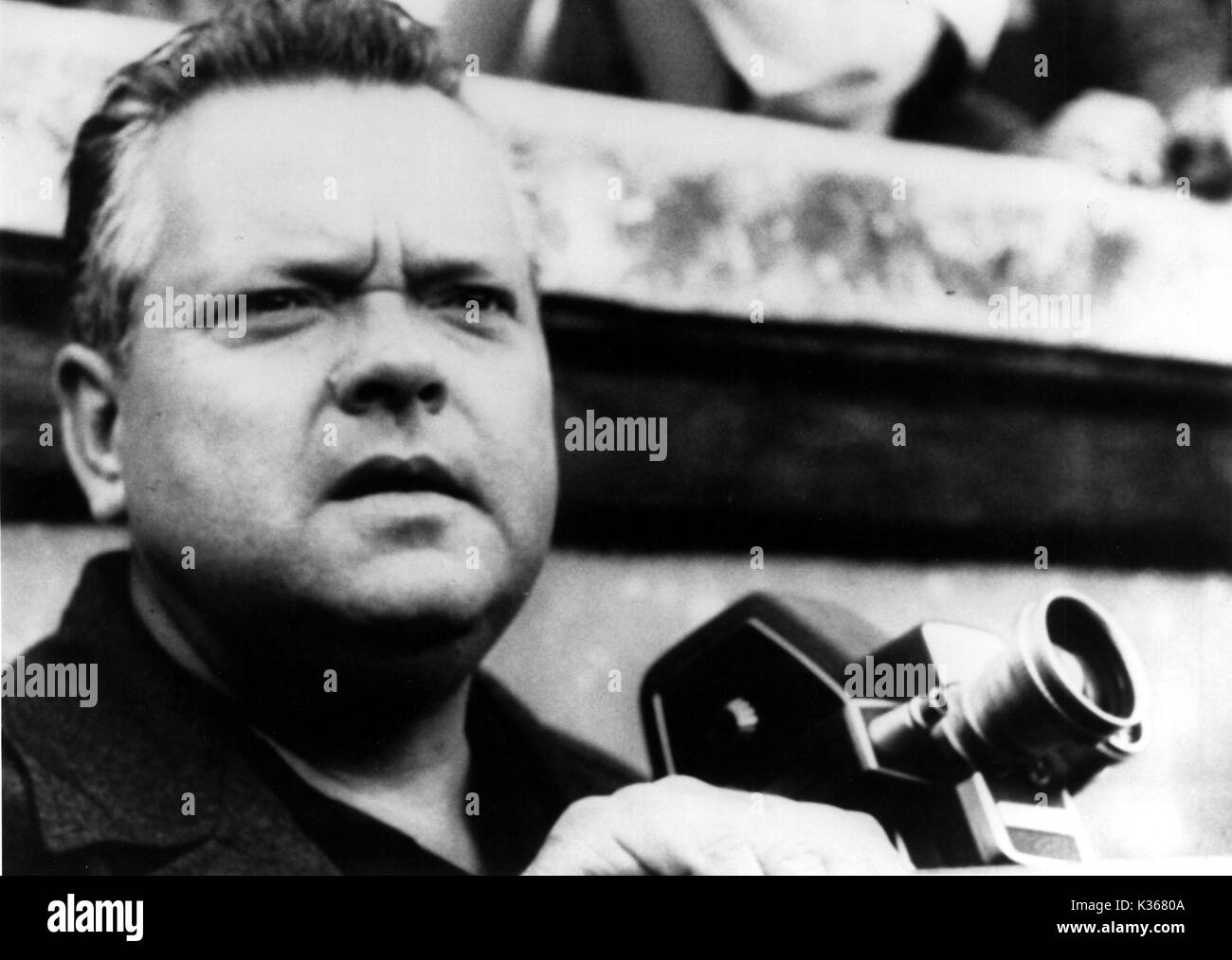 ORSON WELLES durante le riprese di Don Chisciotte Foto Stock