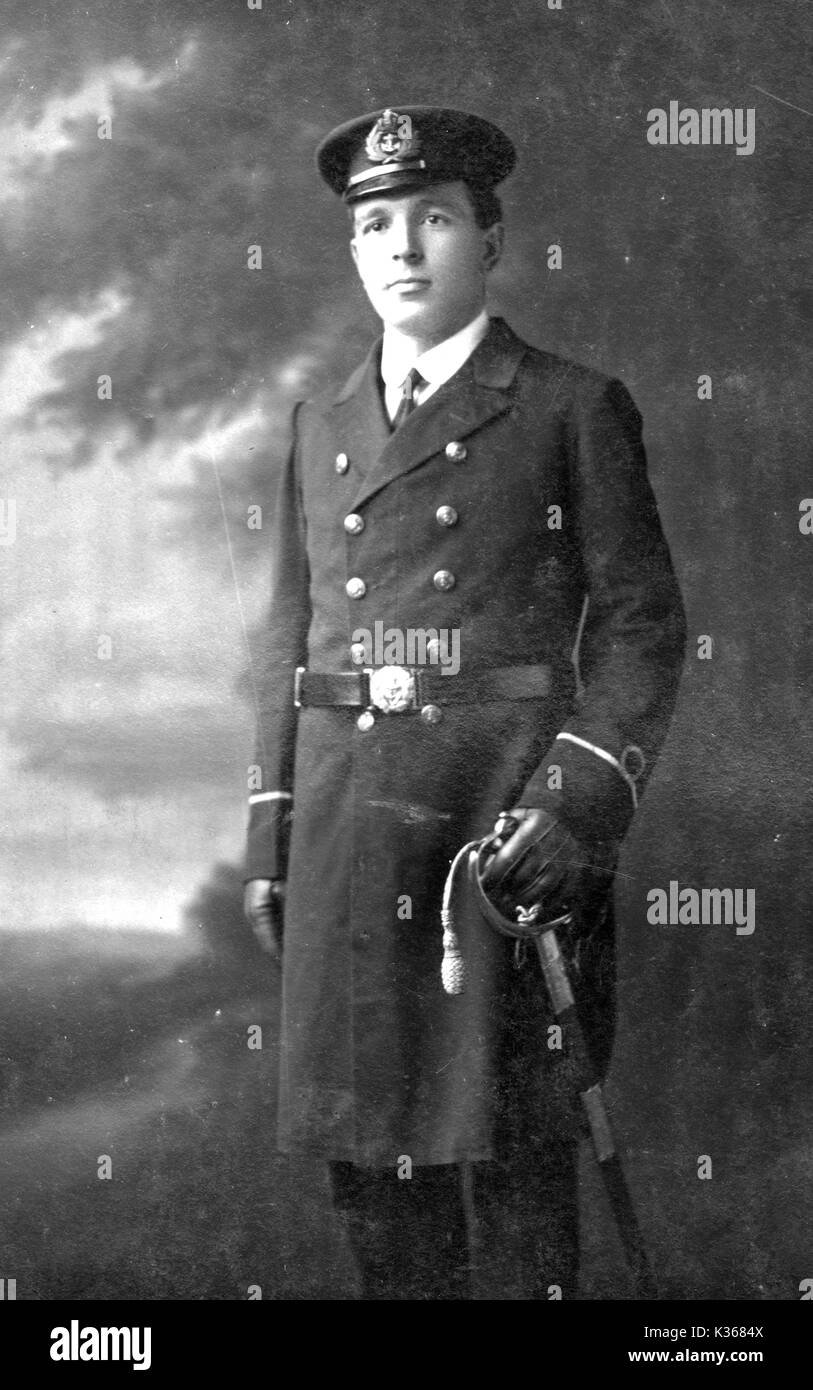 Grande guerra royal navy officer ww1 Foto Stock
