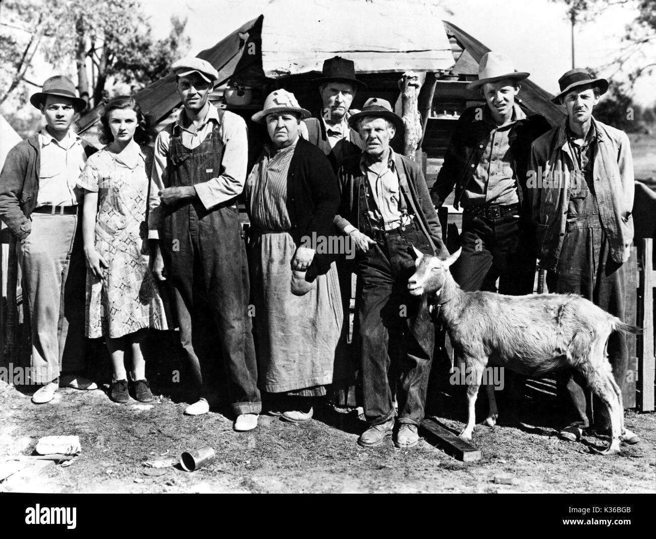 Le uve di ira l-r, EDDIE QUILLAN, DORRIS BOWDON, Henry Fonda, Jane Darwell, RUSSELL SIMPSON, FRANK DARIEN, O. Z. WHITEHEAD E JOHN CARRADINE Foto Stock